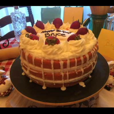 Strawberry White Chocolate Cake!