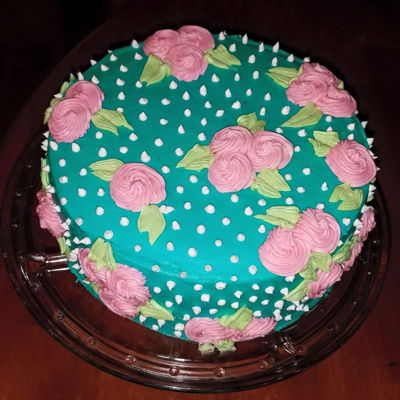 Vintage Rose Fabric Cake