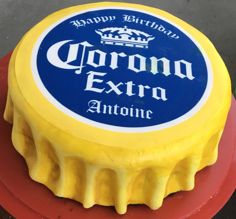 Corona Bottle Cap Cake