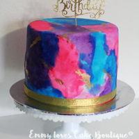 Watercolour Cake Watercolor cake for a birthday