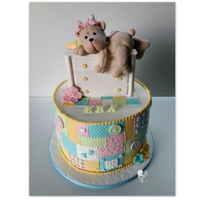 Baby Girl Patchwork Cake