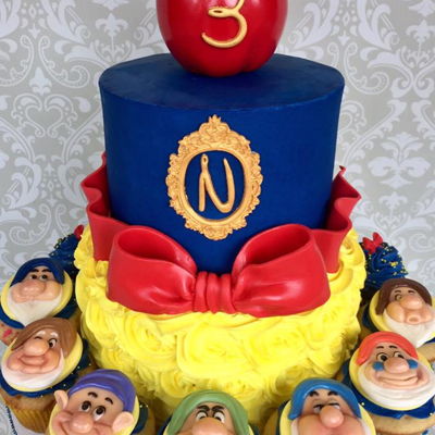 Snow White/7 Dwarf Cake/cupcakes