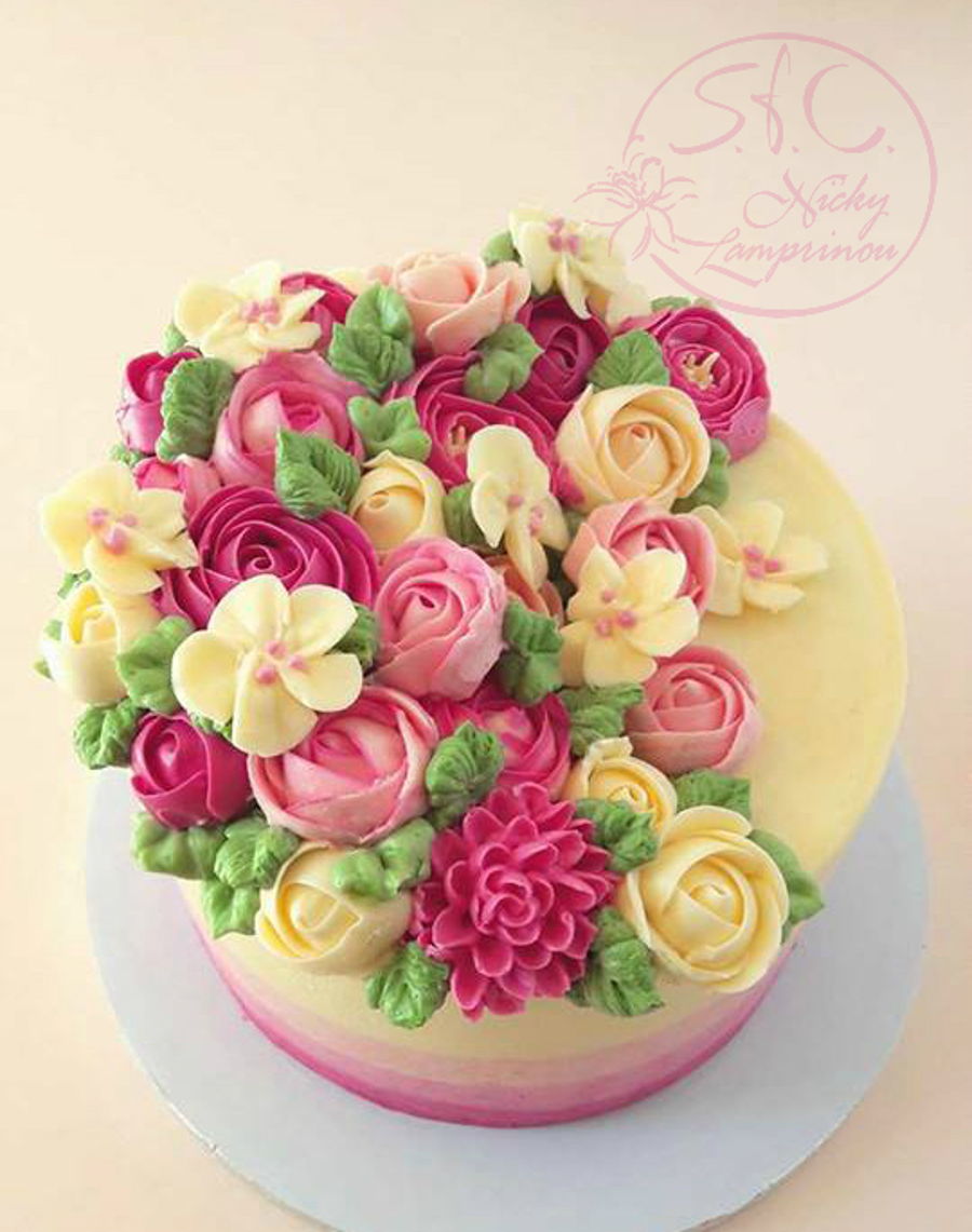 Swiss Meringue Buttercream Cake