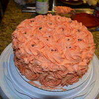Fall Rosette Cake Orange Rosette Cake with Edible Silver Pearls