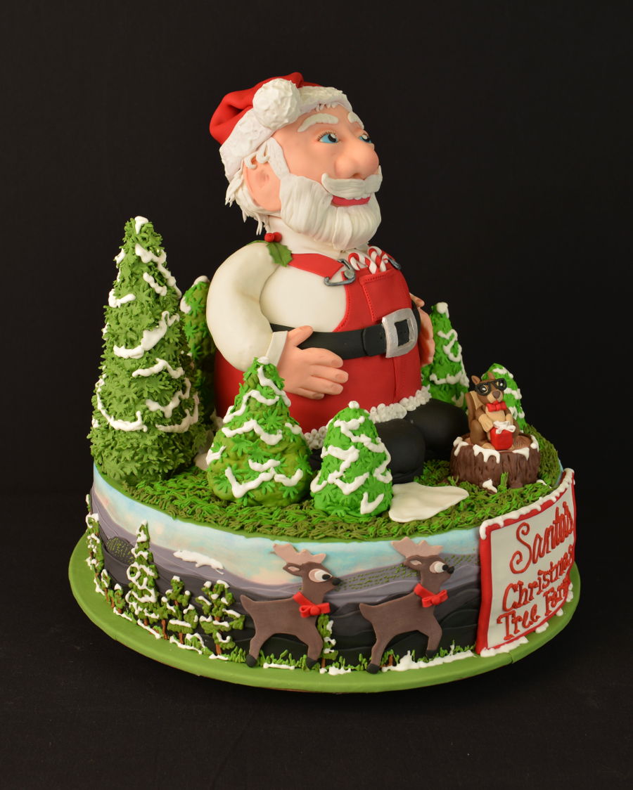 santa christmas tree farm cakecentral com santa christmas tree farm cakecentral com