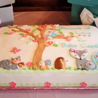 Woodland Baby Shower Cake Fiona Fox and friends baby shower cake