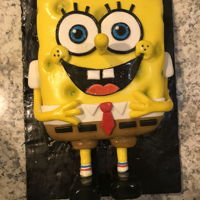 Sponge Bob Chocolate cake covered with fondant