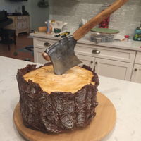 Sugar Geeks Lumber Jack Cake Lumber Jack cake with Axe