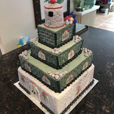 Castle Cake For Baby Godzilla