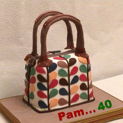 Orla Kiely Inspired Handbag Cake