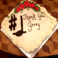 Thanks To Choir Director Coconut layer cake frosted and decorated with cream cheese frosting and coconut. Added chocolate musical note. Made this to thank our...