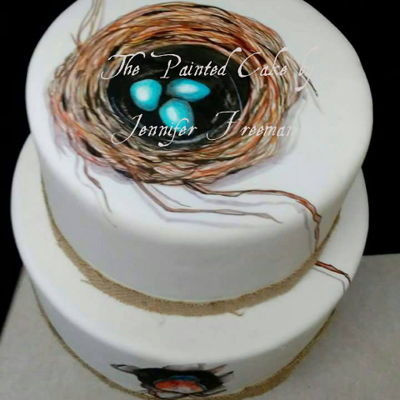 Hand Painted Realistic Wedding Cake