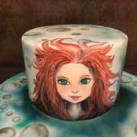 Ariel Birthday Cake Handpainted Ariel chocolate mud birthday cake
