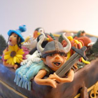 Iceland Cake outside: fondantinside: strayberry chocolate cake