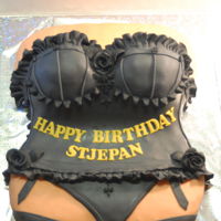 Sexy Cake outside Fondantinside chocolate vanilla cream cake