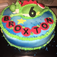 Yoshi Cake Fondant and Airbrush