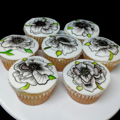 Hand Painted Cupcake Bouquet