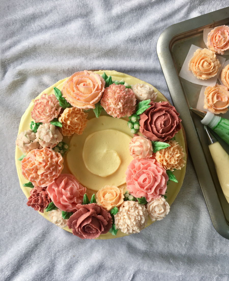 Buttercream Flower Wreath