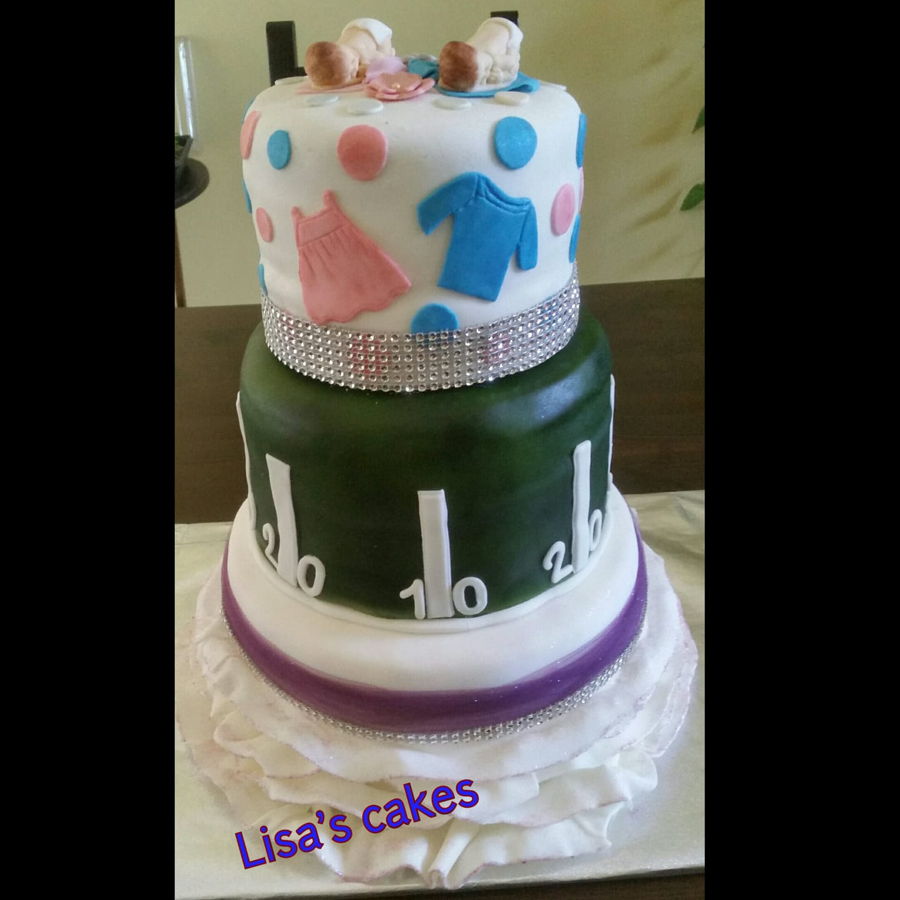 Tutu Or Football Baby Shower Cake Cakecentral Com