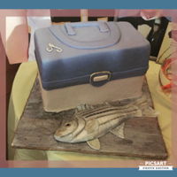 Tackle Box Tackle box and fondant striped bass
