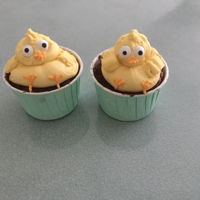 Chick Cupcakes Chick cupcakes with lemon cream frosting