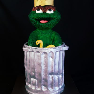 Oscar The Grouch Cake