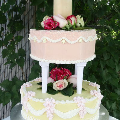 Over-Piped Wedding Cake