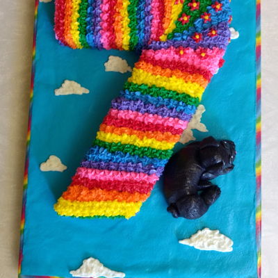 Rainbow 7 With Black Pug For Cadence 2017