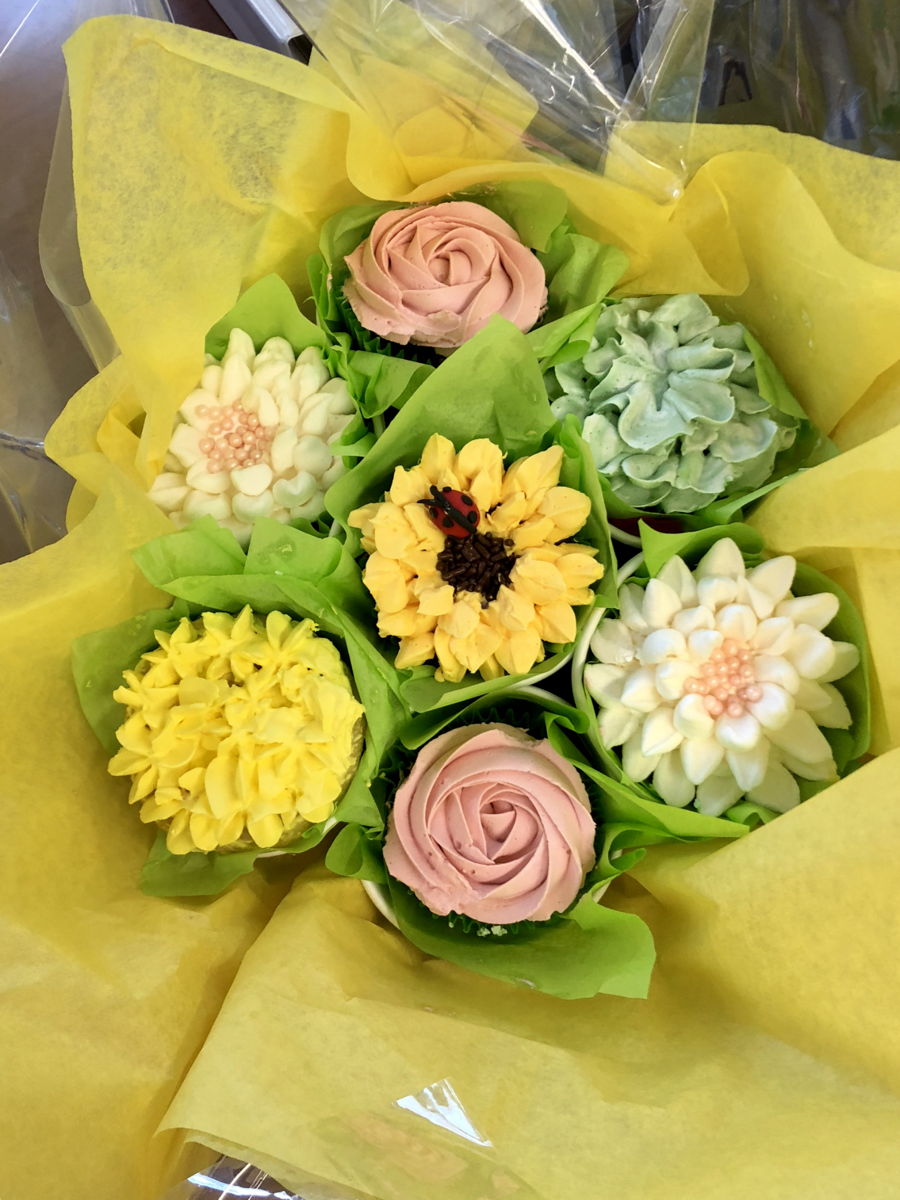 Floral Cupcake Bouquet Floral Cupcake Bouquet