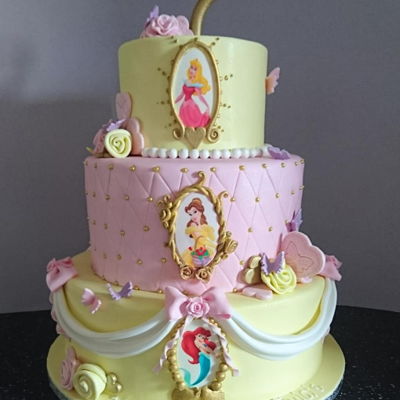 Disney Princess Themed Birthday Cake