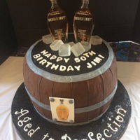 Angels Envy Cake Barrel Cake for 50th birthday.