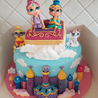 Shimmer And Shine Cake Shimmer and shine themed cake.