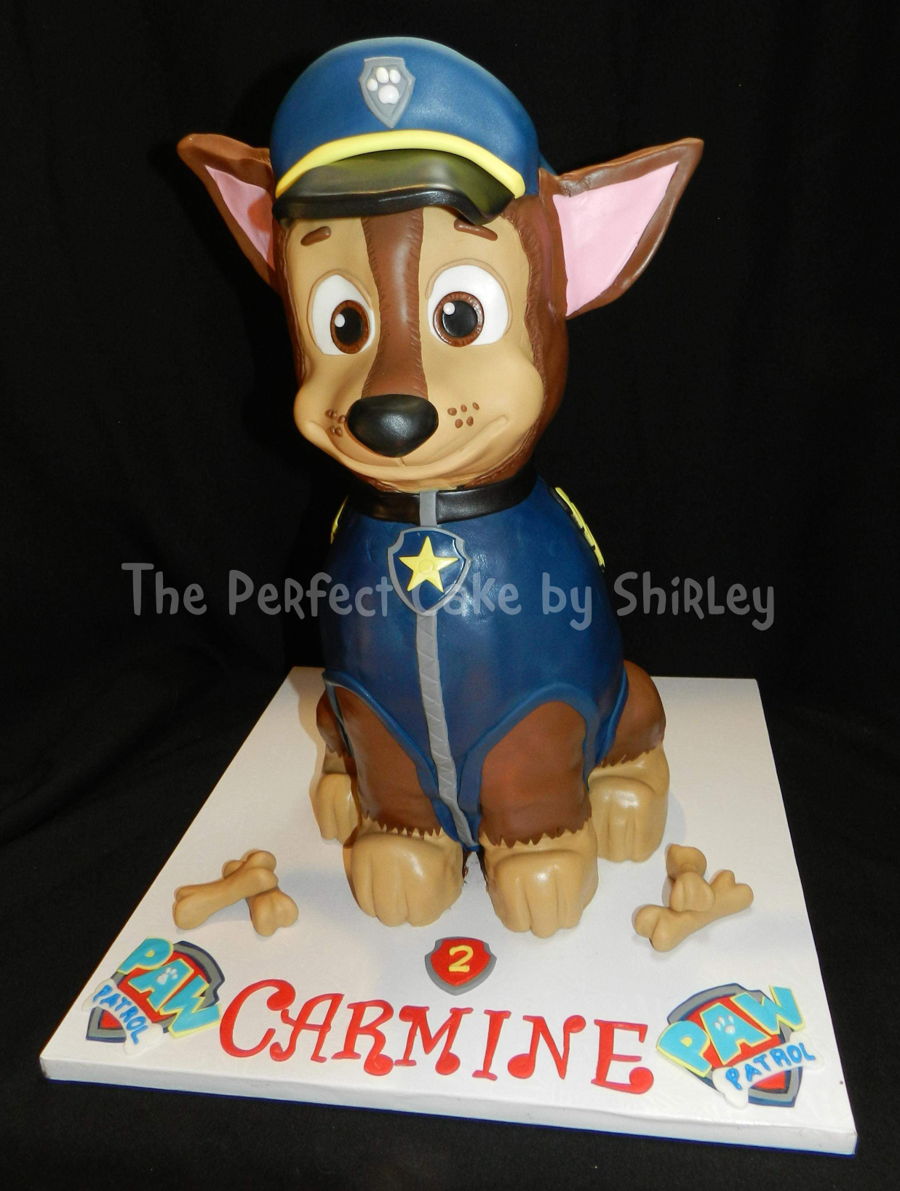 3D Chase From Paw Patrol Cake
