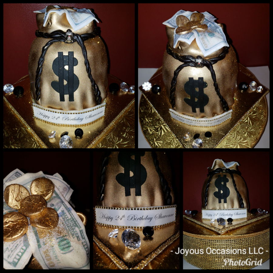 Money Bag Themed Cake