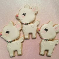 Christmas Cookies Reindeer sugar cookies decorated with royal icing. Copy from Terry Pringle cookies on Pinterest. Couldn&rsquo;t find a cookie cutter in...