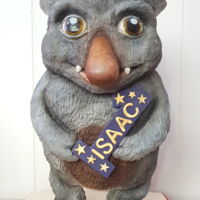 My Son's First Birthday Cake. Moz The Monster. First birthday cake took 2 days to make in total. This was my first 3d cake and was pleased with how it came out, even with a few errors...