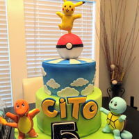 Pokemon Go Cake Fondant and gumpaste.