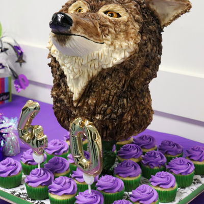 Sculpted 3D Wolf Head