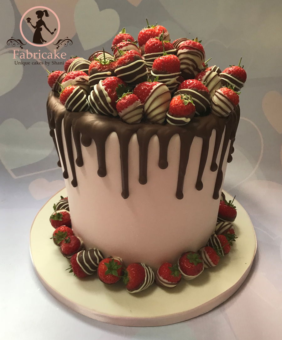 Strawberry Drip Cake