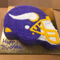 Minnesota Viking Helmet Cake Minnesota Viking Birthday Cake
