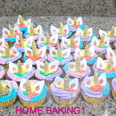 Rainbow Unicorn Cupcakes