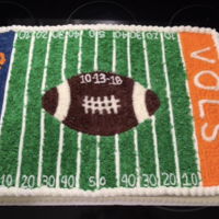 Auburn Tennessee Football Game Cake Auburn Tennessee Football field Game Cake. All Buttercream.