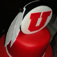 Grooms Cake - Drum And Feather Utah Utes grooms cake