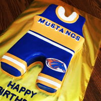 High School Wrestling Cake Go Mustangs!
