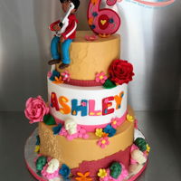 Coco Movie Theme Cake Coco figure (Miguel) is made of MMF/Gumpaste. All other decorations are MMF. All tier tiers are iced in buttercream.