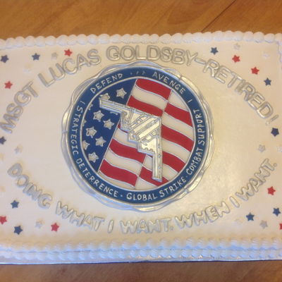 Lucas' Air Force Retirement Cake