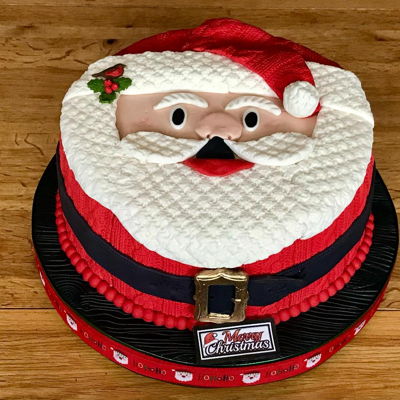 Santa's Face And Belt Cake