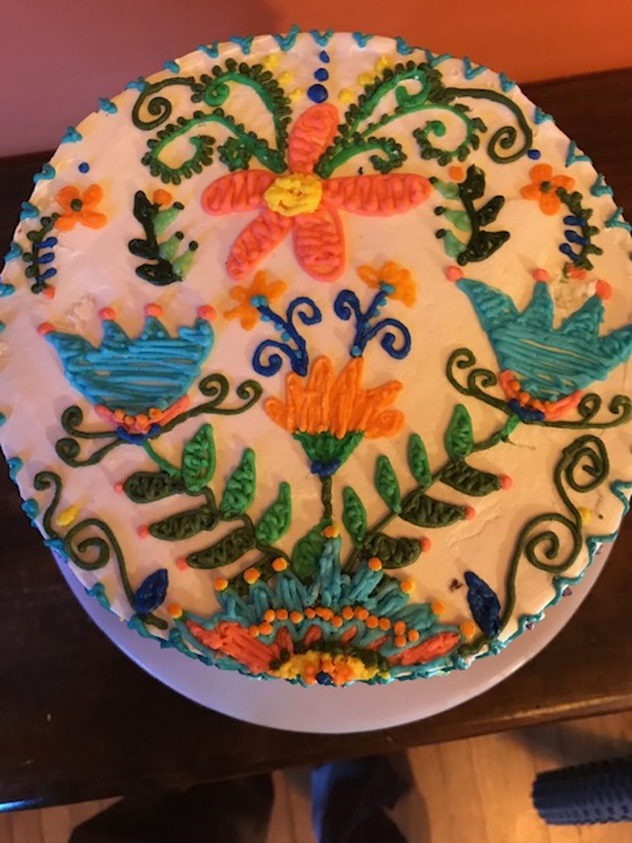 Embroidery cake  cakecentralcom