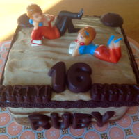 Happy 16Th Ruby Vintage Wilton characters. Whole food plant based vegan cake and frosting.