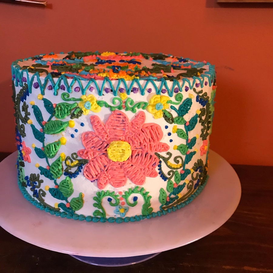 Embroidery cake  cakecentralcom